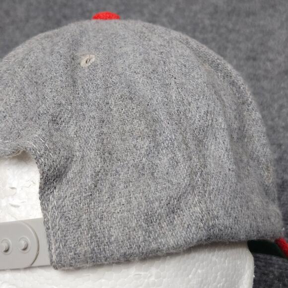 Ohio State Buckeyes Hat University Square Snapback Wool Gray Red Made USA - Picture 4 of 9